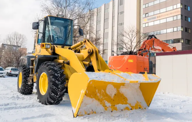 冬場は民間の除排雪作業